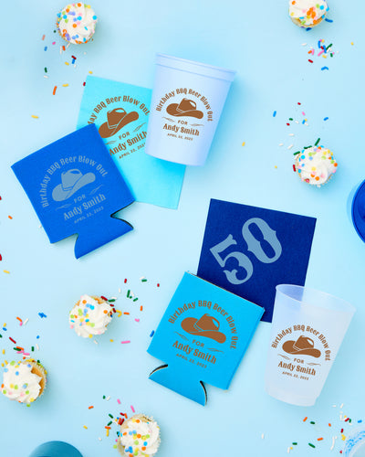 Birthday BBQ Beer Blowout Stadium Cups