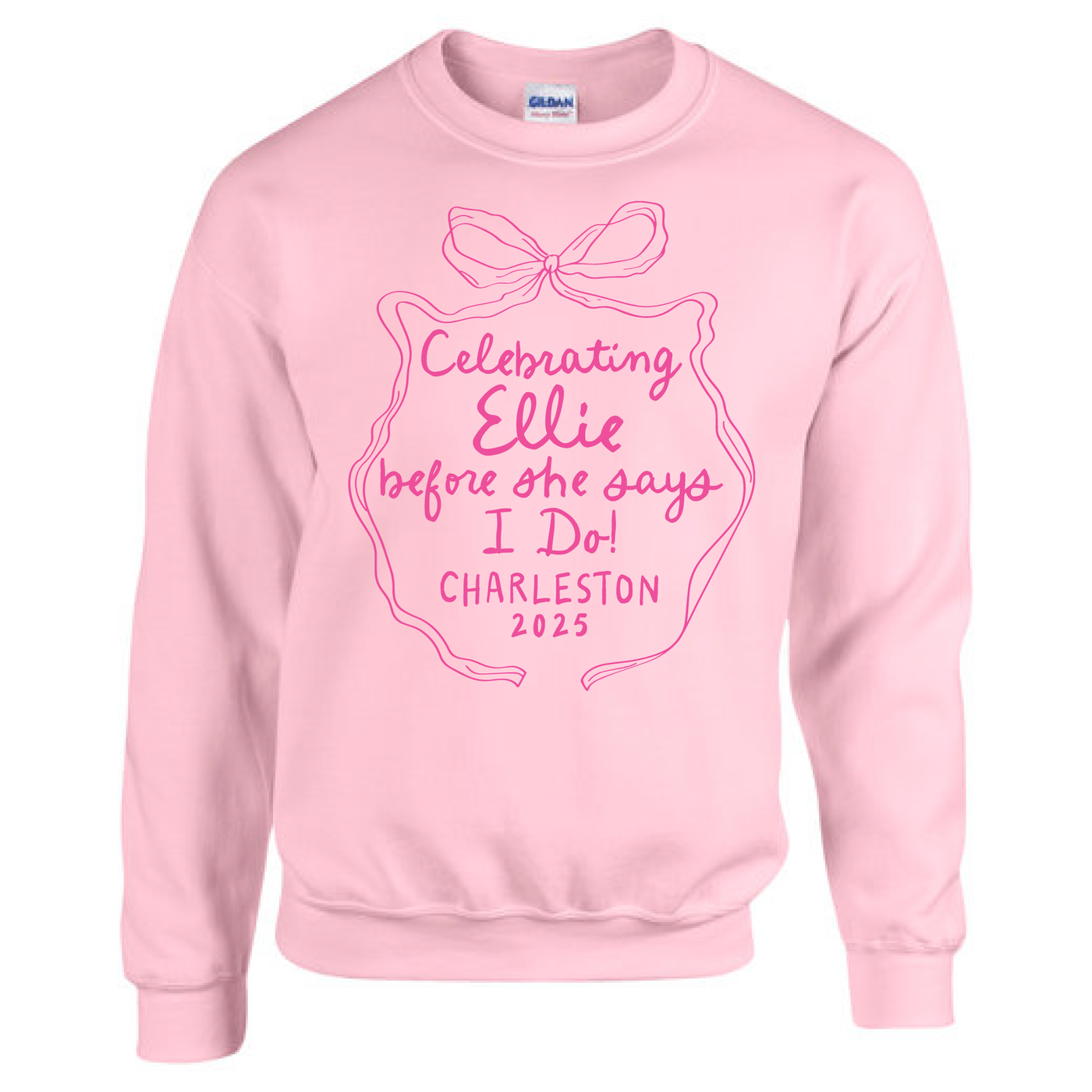 Bow Design Bachelorette Party Sweatshirt