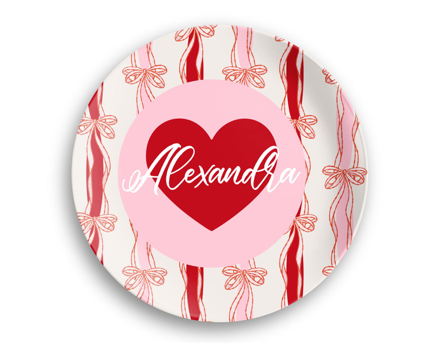 Custom Valentine's Day Ribbon Plate