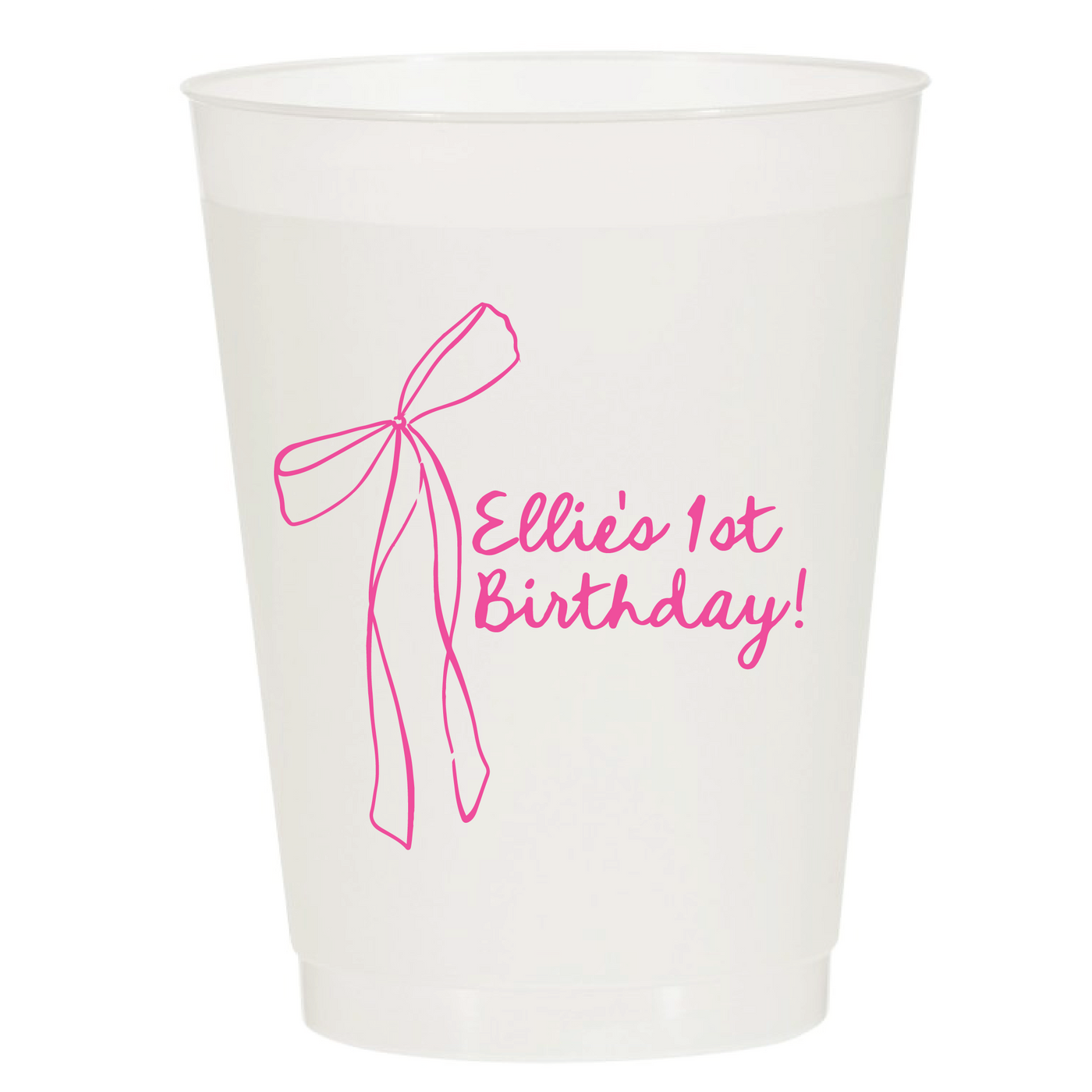 Bow Birthday Frosted Cups