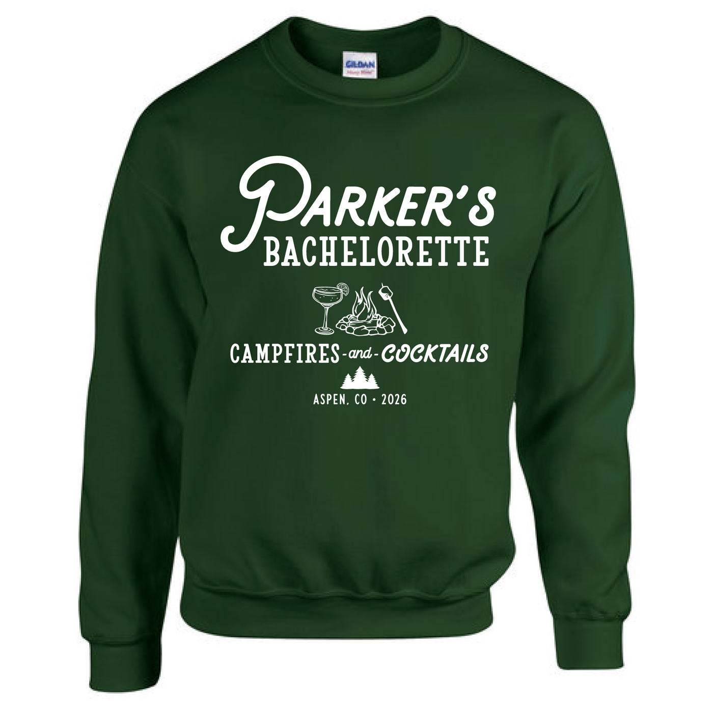 Campfire and Cocktails Camping Bachelorette Party Sweatshirt