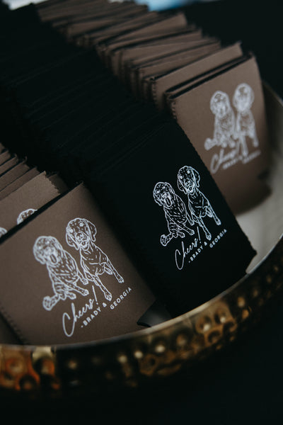 Cheers! Neoprene Pet Sketch Can Cooler
