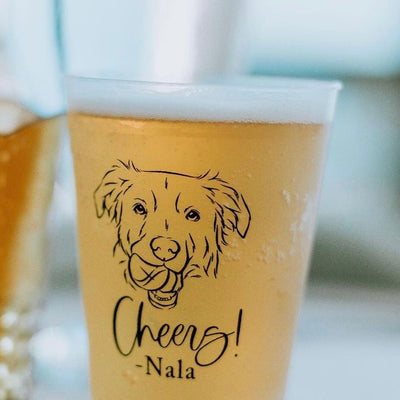 Pet Sketch Frosted Cups 7178