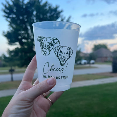 Pet Sketch Frosted Cups 7178