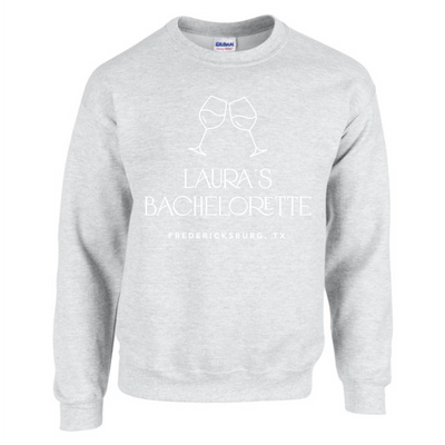 Chic Modern Wine Theme Bachelorette Party Sweatshirt
