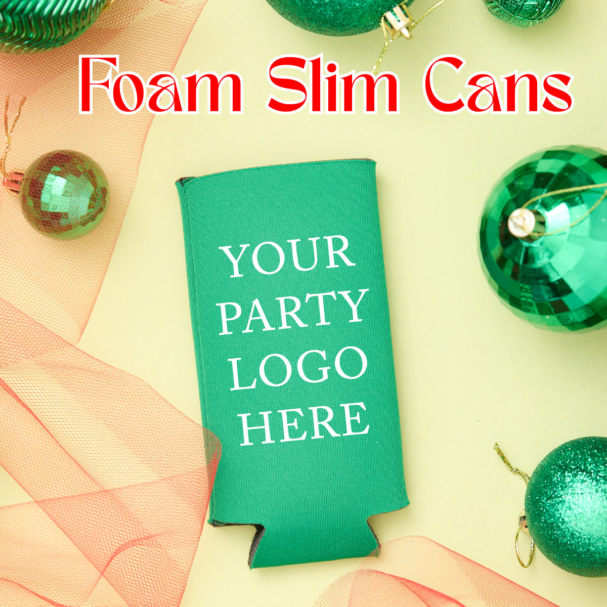 Christmas Foam Slim Can Coolers