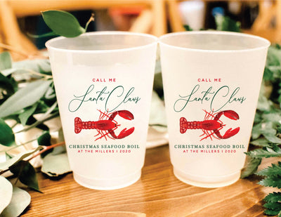 Christmas Seafood Boil Christmas Full Color Frosted Cups