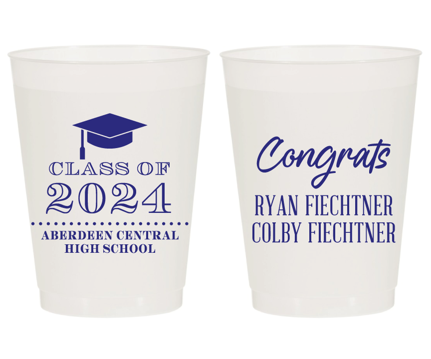 Class of 2024 Graduation Party Frosted Cups