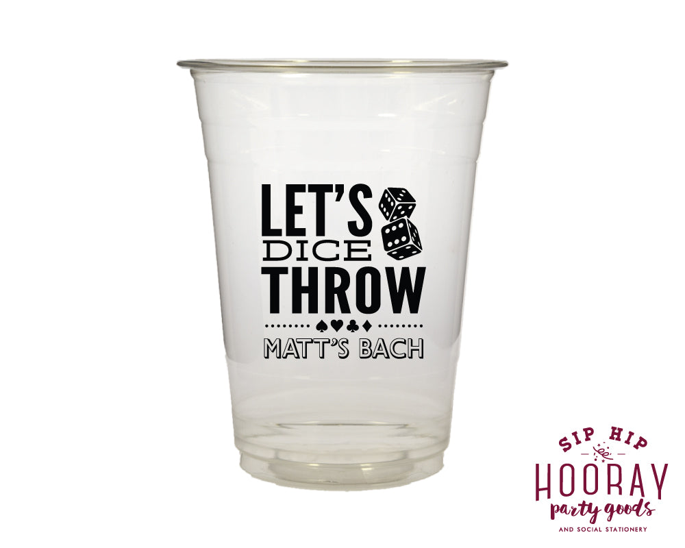 Let's Dice Throw Bachelor Soft Plastic Cups