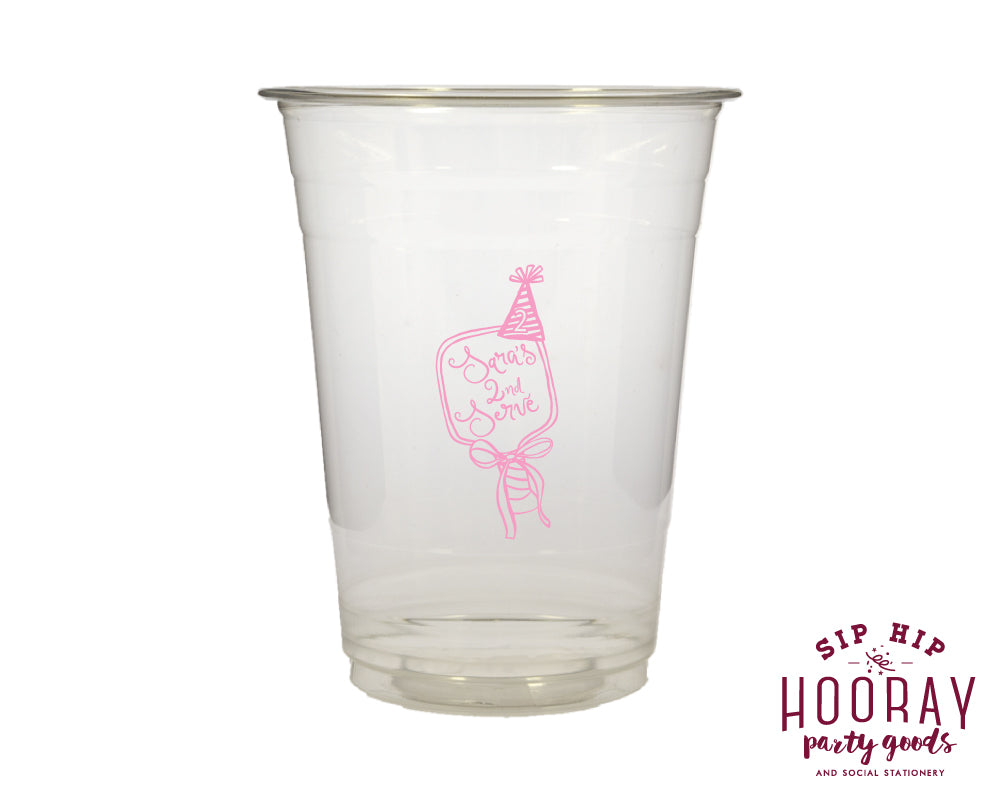 Happy 2nd Birthday Pickleball Soft Plastic Cups