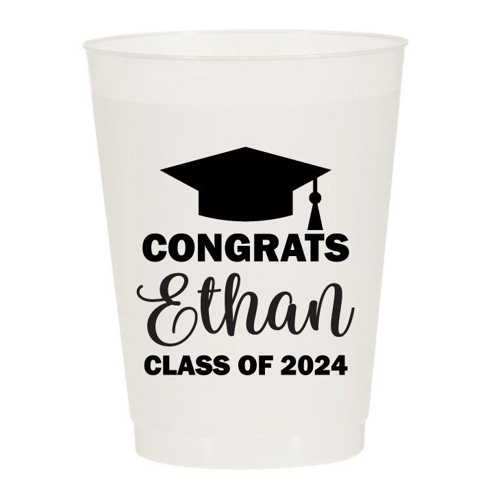 Congrats Grad Graduation Party Frosted Cups