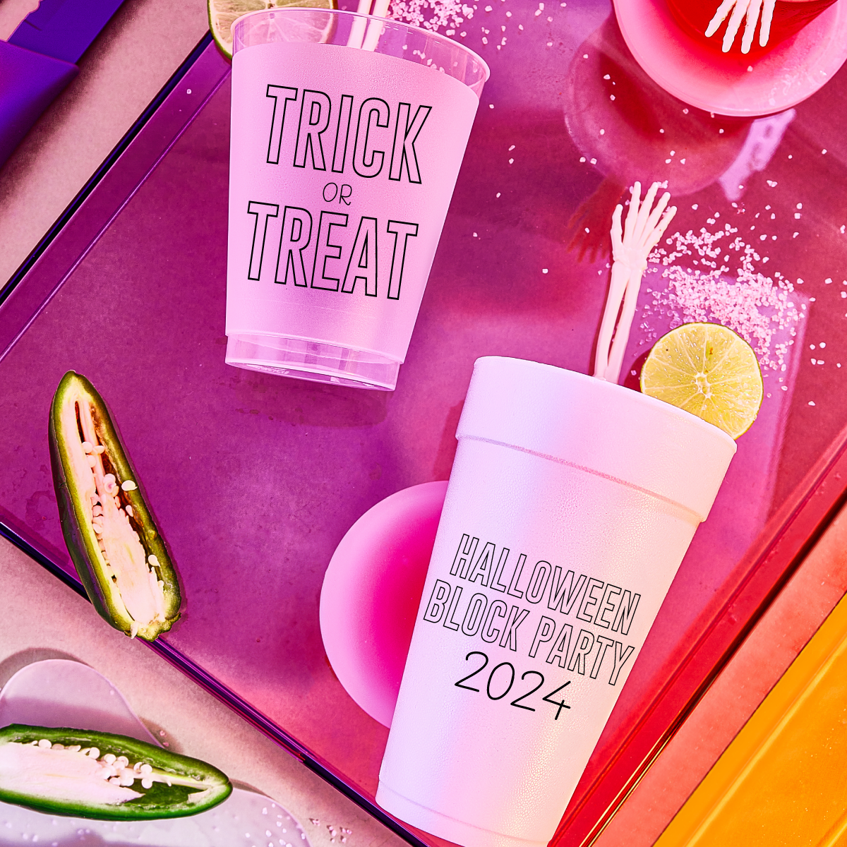 Custom Halloween Party Frosted Cups | Design #24