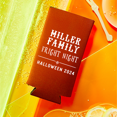 Custom Halloween Party Foam Slim Can Coolers | Design #14
