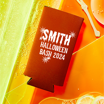 Custom Halloween Party Foam Slim Can Coolers | Design #16