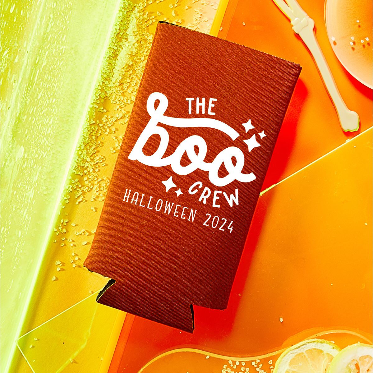 Custom Halloween Party Foam Slim Can Coolers | Design #18