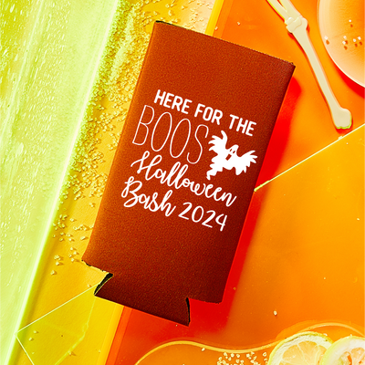 Custom Halloween Party Foam Slim Can Coolers | Design #20
