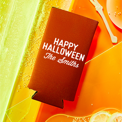 Custom Halloween Party Foam Slim Can Coolers | Design #22