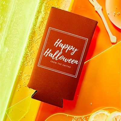Custom Halloween Party Foam Slim Can Coolers | Design #8