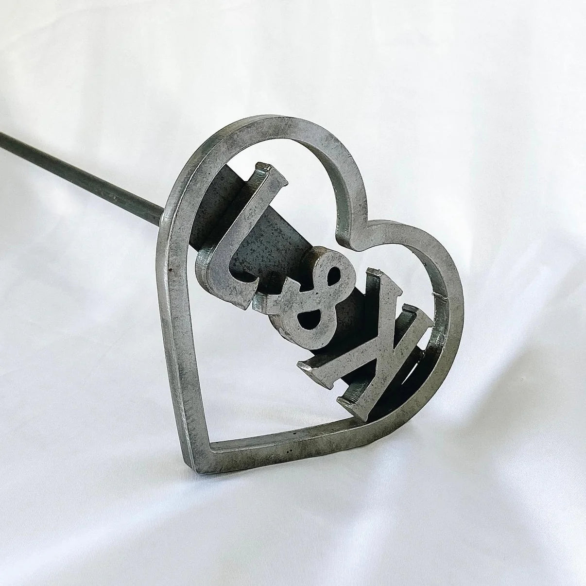 Custom Branding Iron - Heart Cowboy Monogram