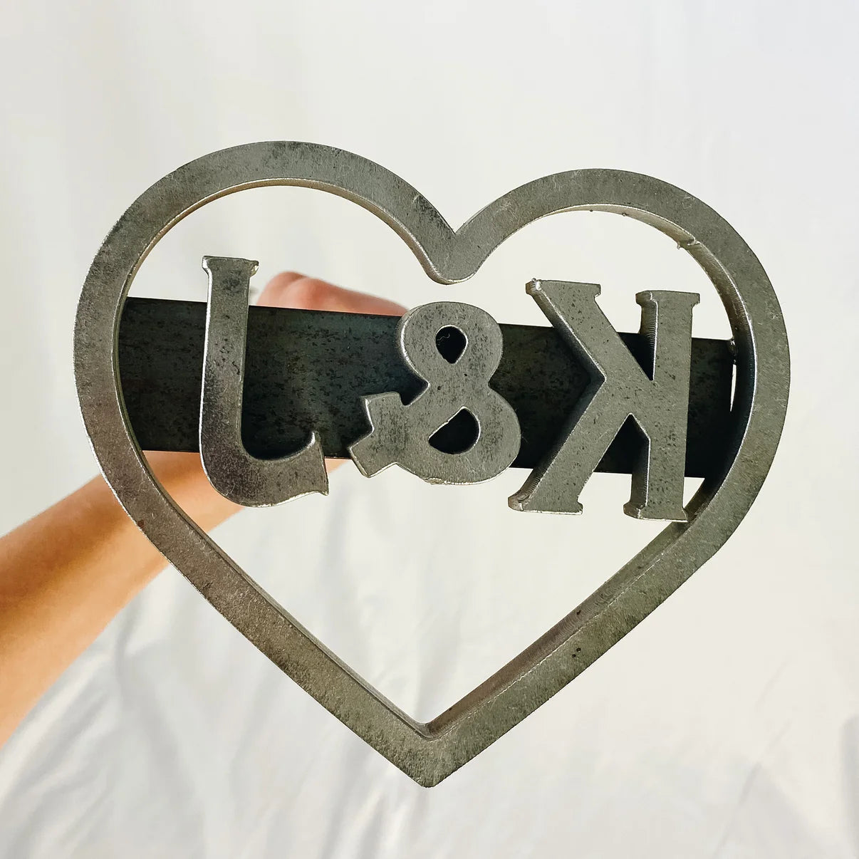 Custom Branding Iron - Heart Cowboy Monogram