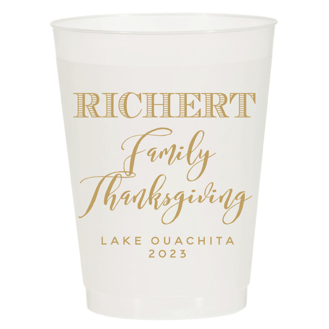 At Home Collection | Custom Family Thanksgiving Cups Frosted Cups