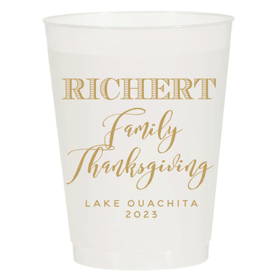 At Home Collection | Custom Family Thanksgiving Cups Frosted Cups