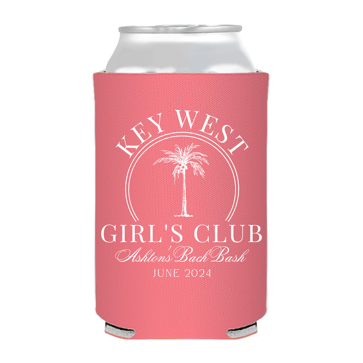 Destination Bachelorette Party Palm Tree Can Coolers