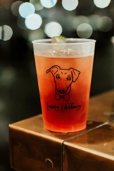 Dog's Name Libations Pet Sketch Frosted Cups