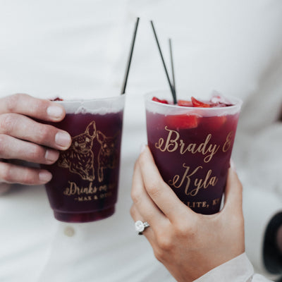 Drinks on Me Pet Sketch Frosted Cups
