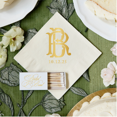 Duogram Formal Script Napkins