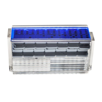 "El Catire" Domino Set with Racks - Blue