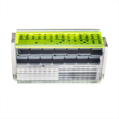 "El Catire" Domino Set with Racks -Neon Green
