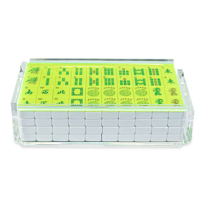 "El Mahjong" Luxe Mahjong Set with Racks - Neon Green