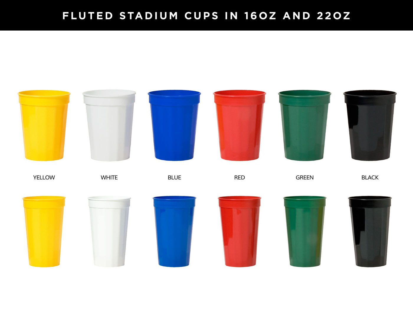 Custom Fluted Stadium Cups
