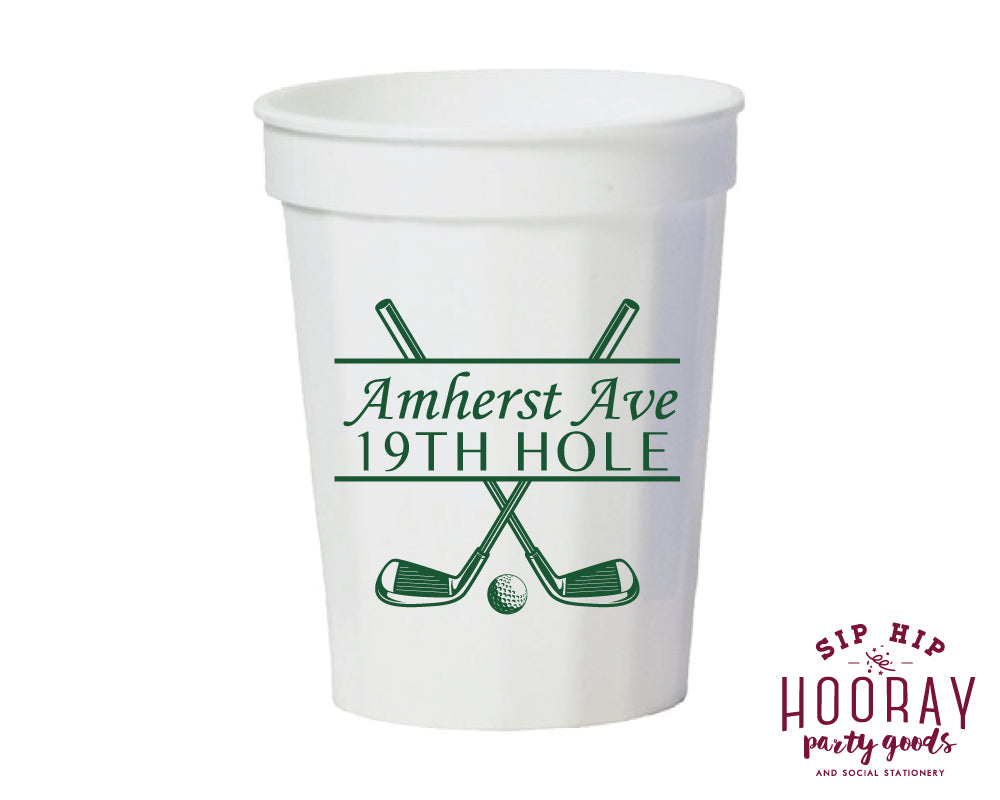 19th Hole Golf Fluted Stadium Cups