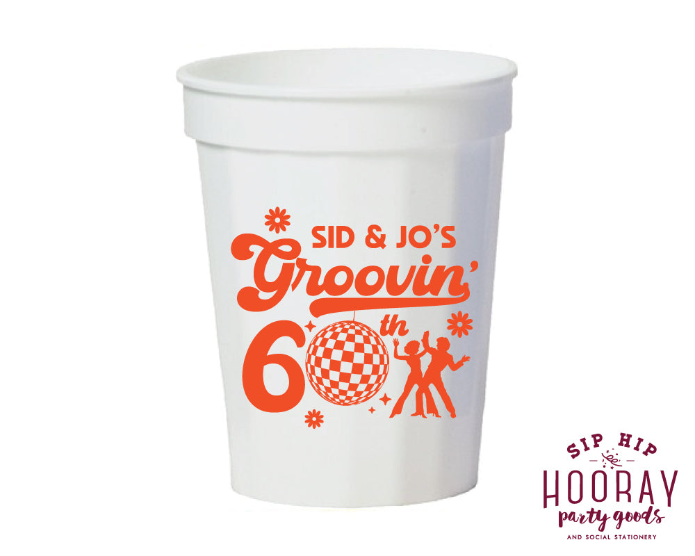 Groovin' Birthday Bash Custom Fluted Stadium Cups