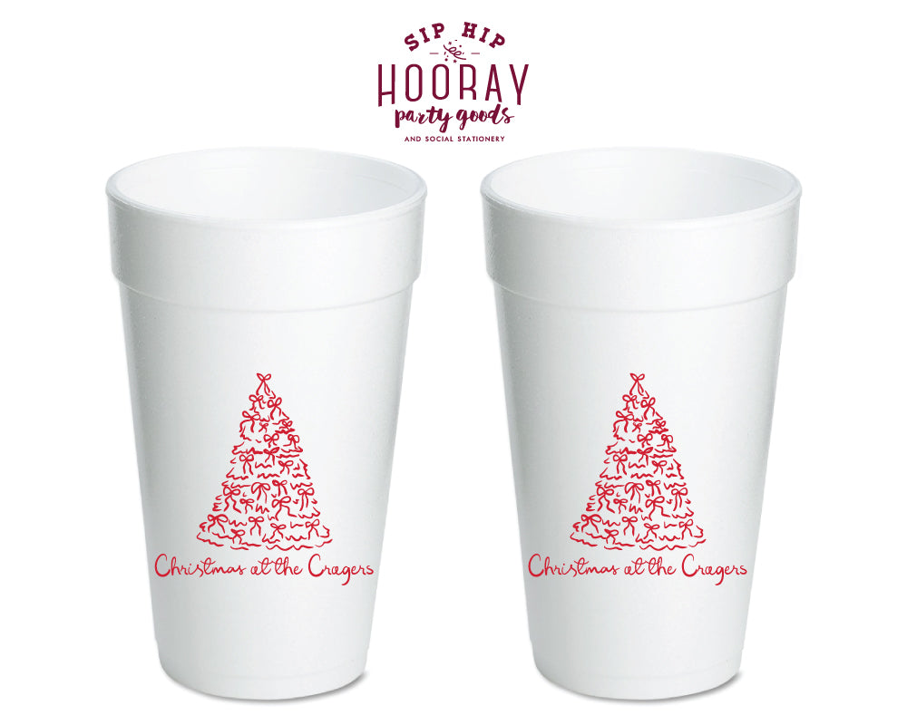 Christmas Tree Christmas Foam Cups