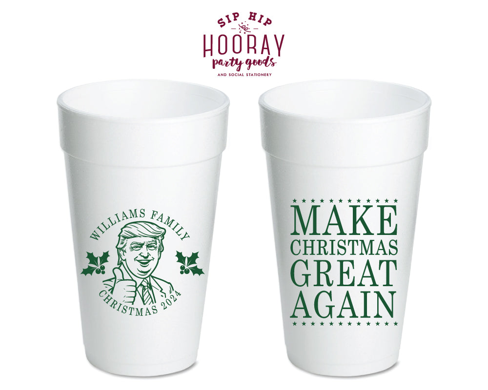 Make Christmas Great Again Foam Cups