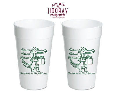 Heaux Heaux Heaux Gator Christmas Foam Cups