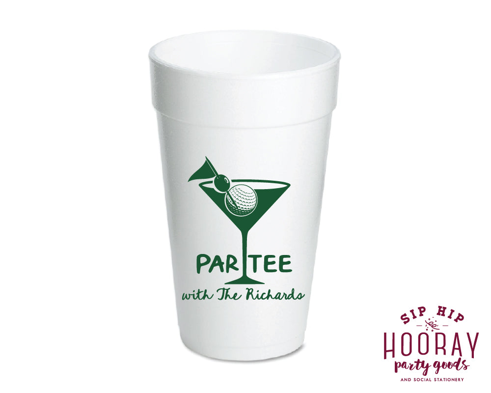 Custom Par-Tee Golf Foam Cups