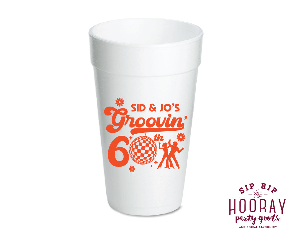 Groovin' Birthday Bash Custom Foam Cups
