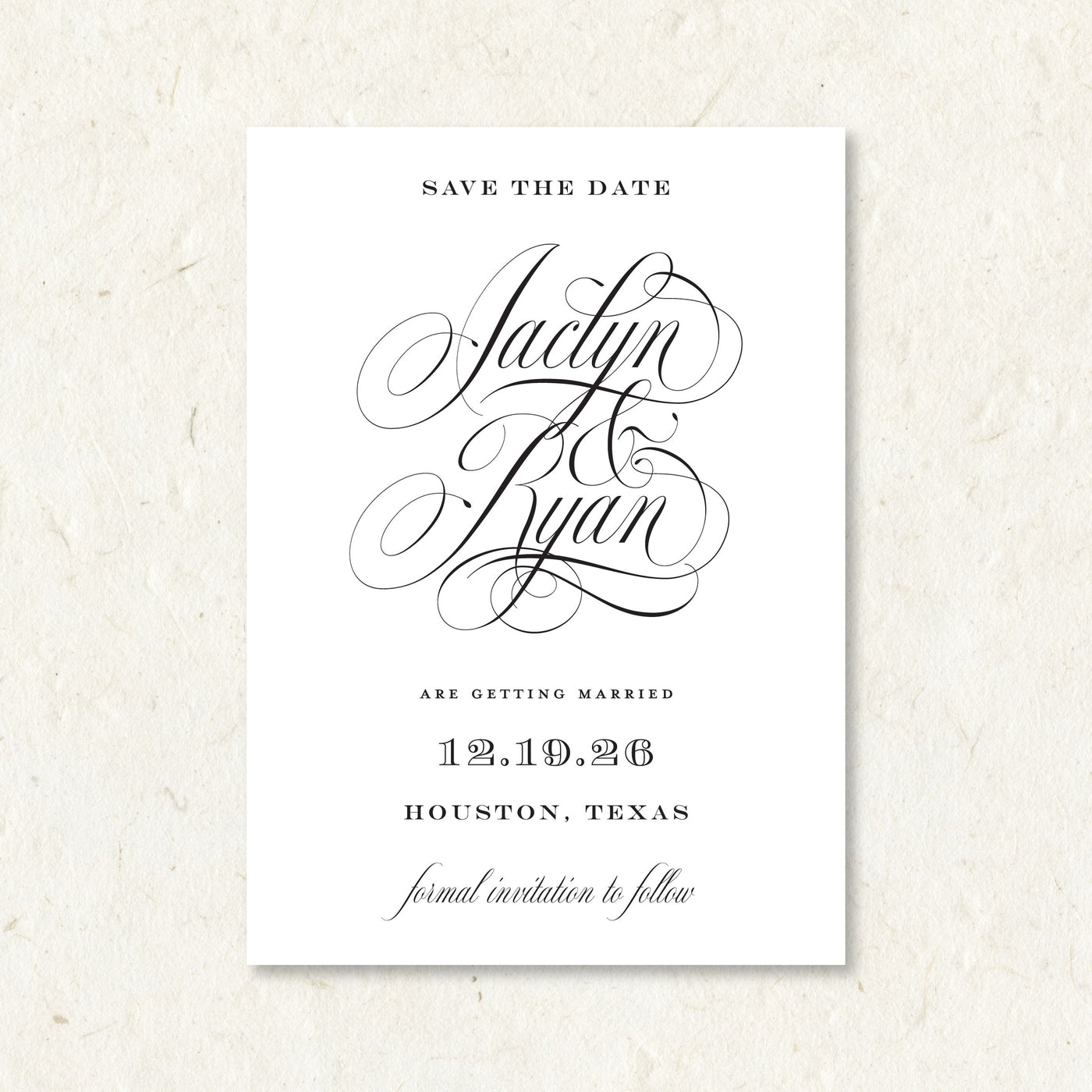 Save The Date | Formal Script