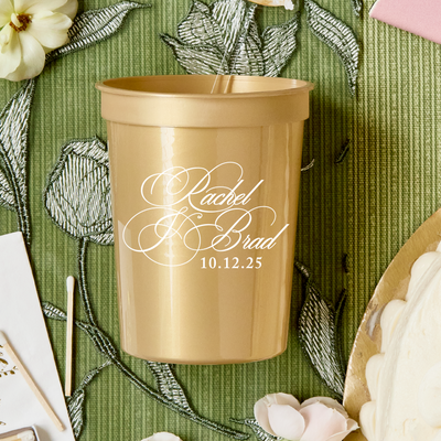 Formal Script Wedding Stadium Cup