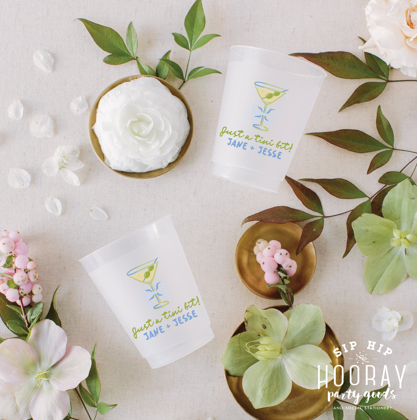 At Home Collection | Just a Tini Bit Full Color Frosted Cups