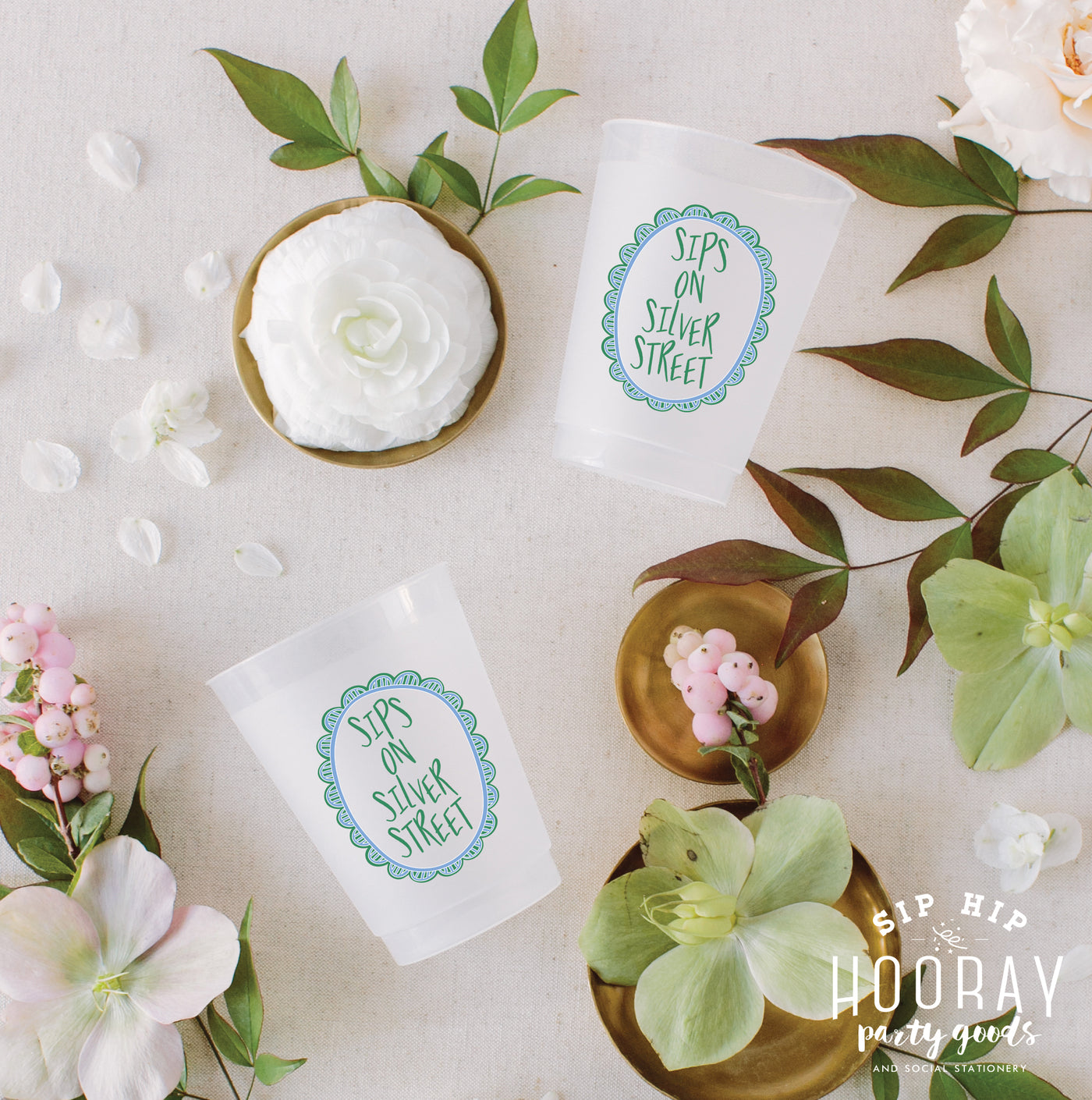 At Home Collection | Custom House Party Full Color Frosted Cups
