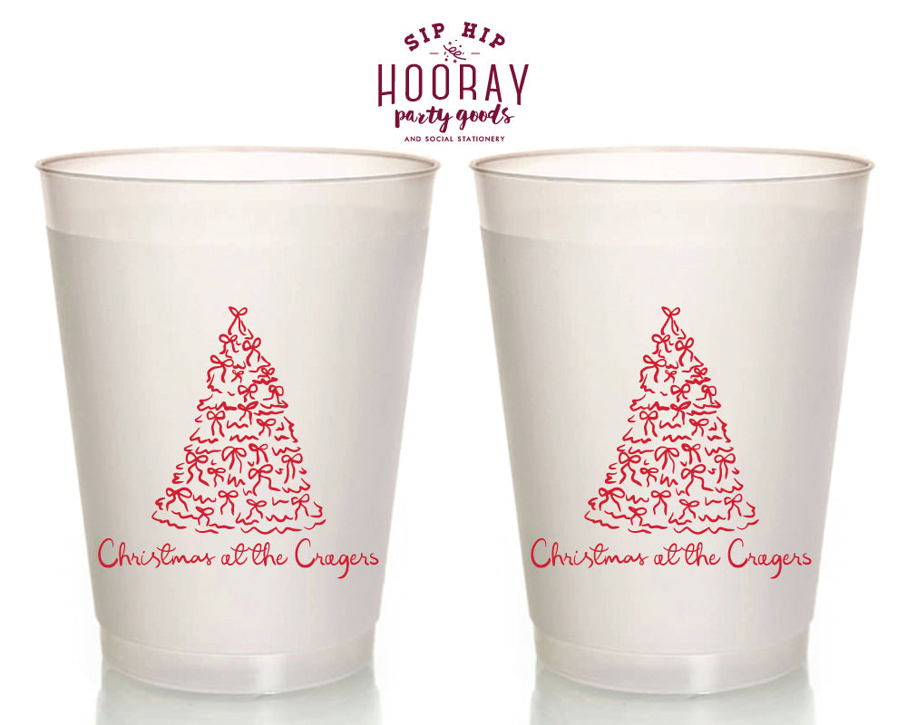 Christmas Tree Christmas Frosted Cups