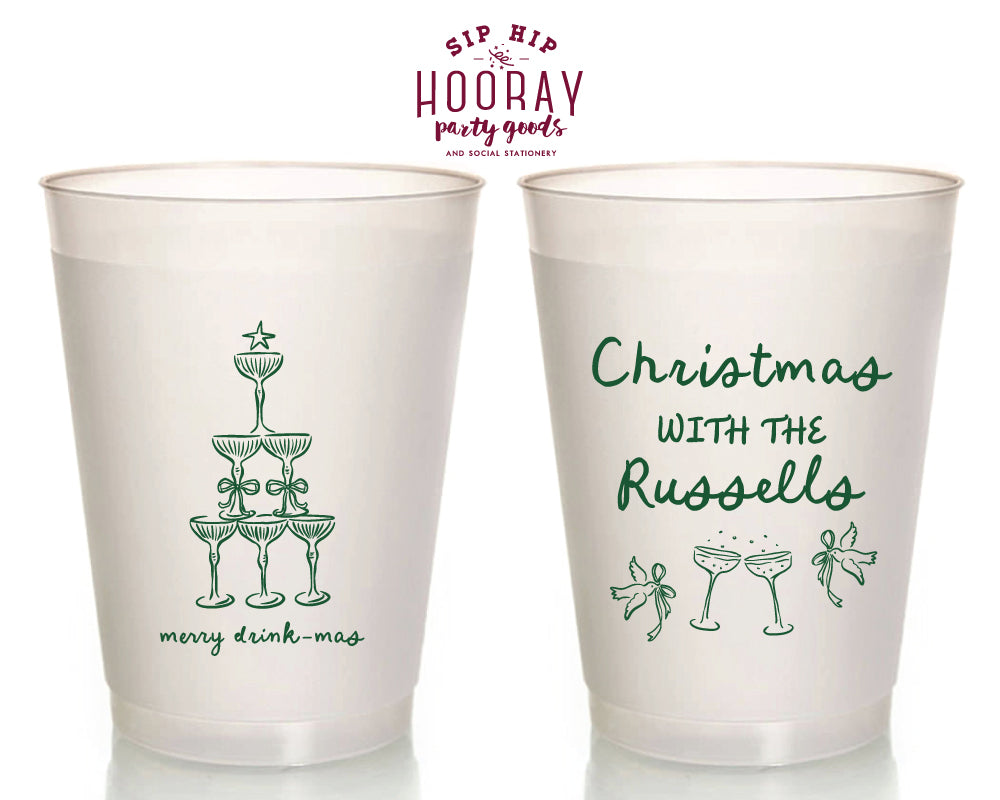 Merry Drink-mas Funny Christmas Frosted Cups