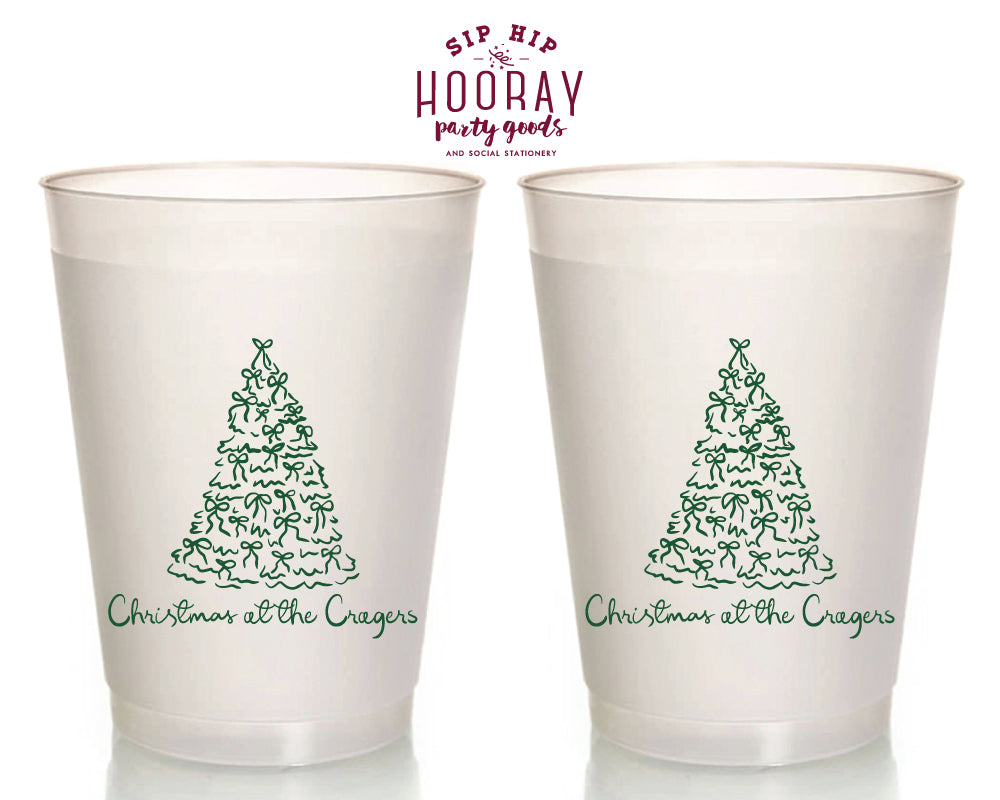 Christmas Tree Christmas Frosted Cups