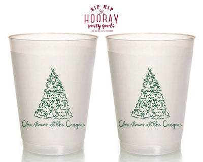 Christmas Tree Christmas Frosted Cups