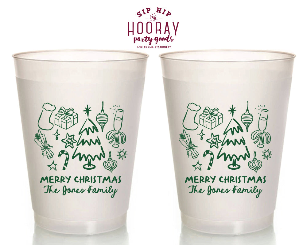 Christmas Icons Christmas Frosted Cups